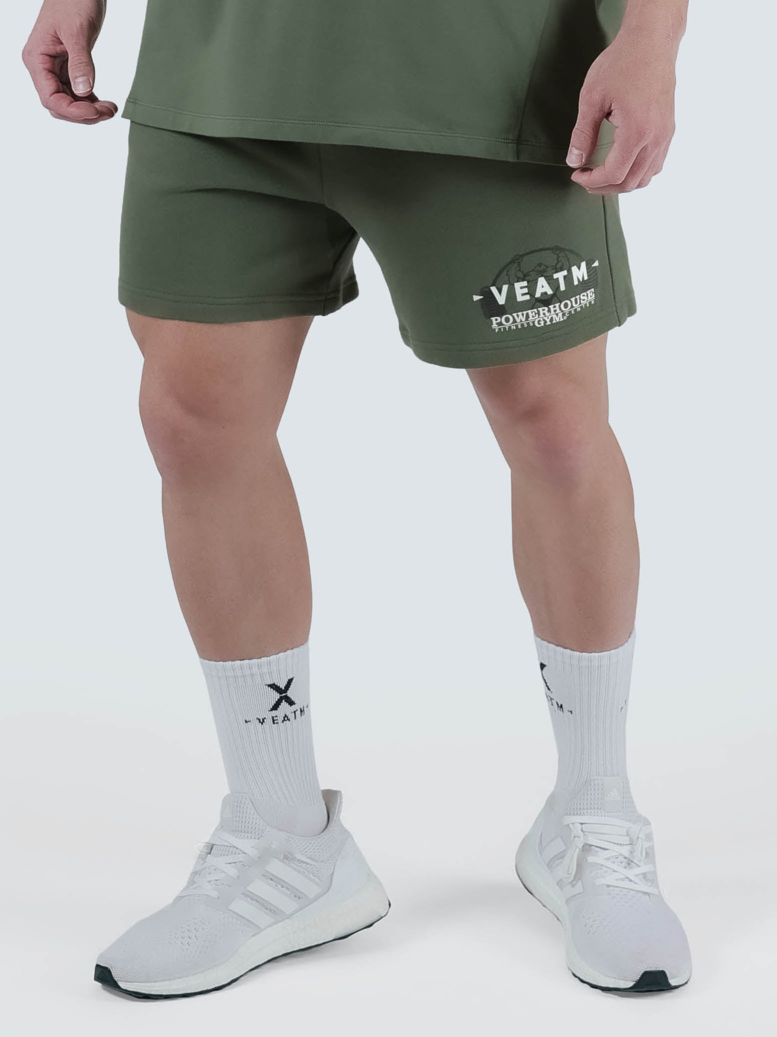 POWER HOUSE GYM LOGO SWEAT SHORT PANTS