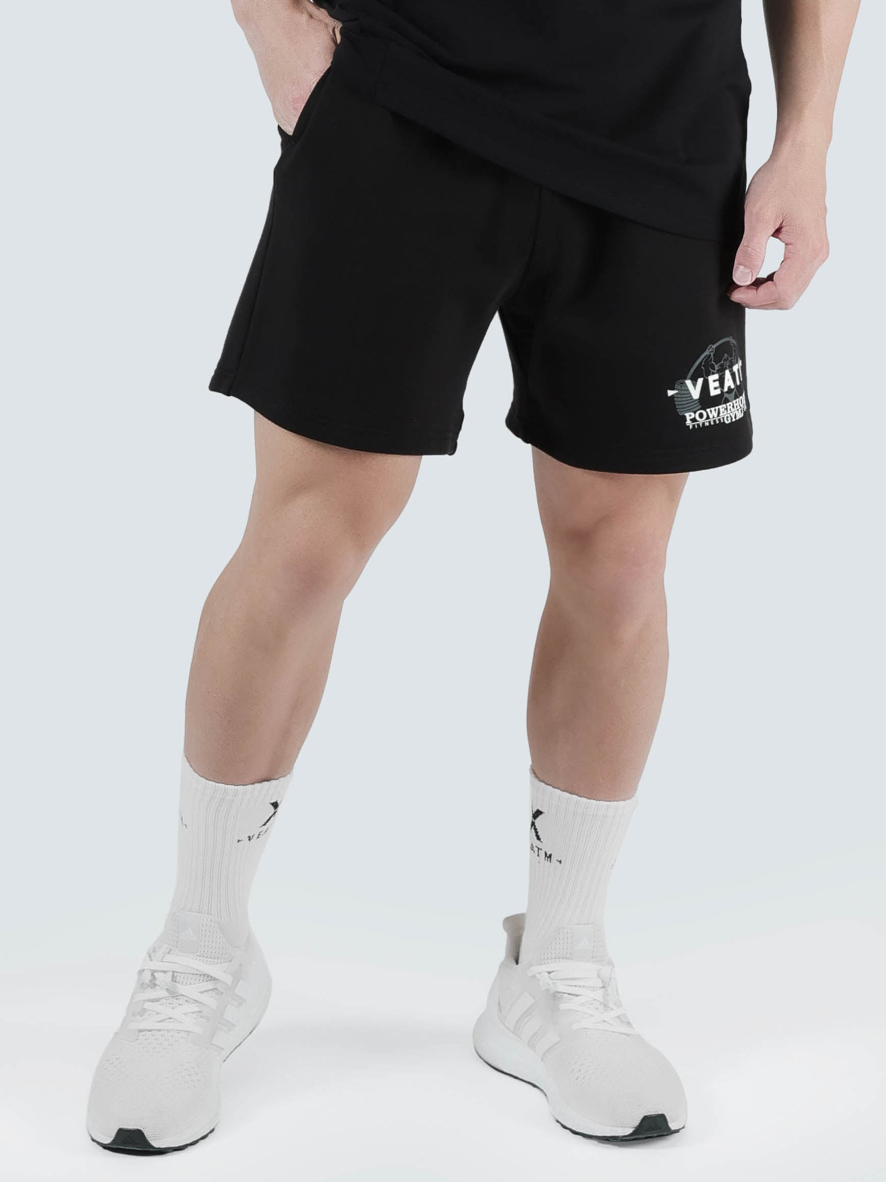 POWER HOUSE GYM LOGO SWEAT SHORT PANTS