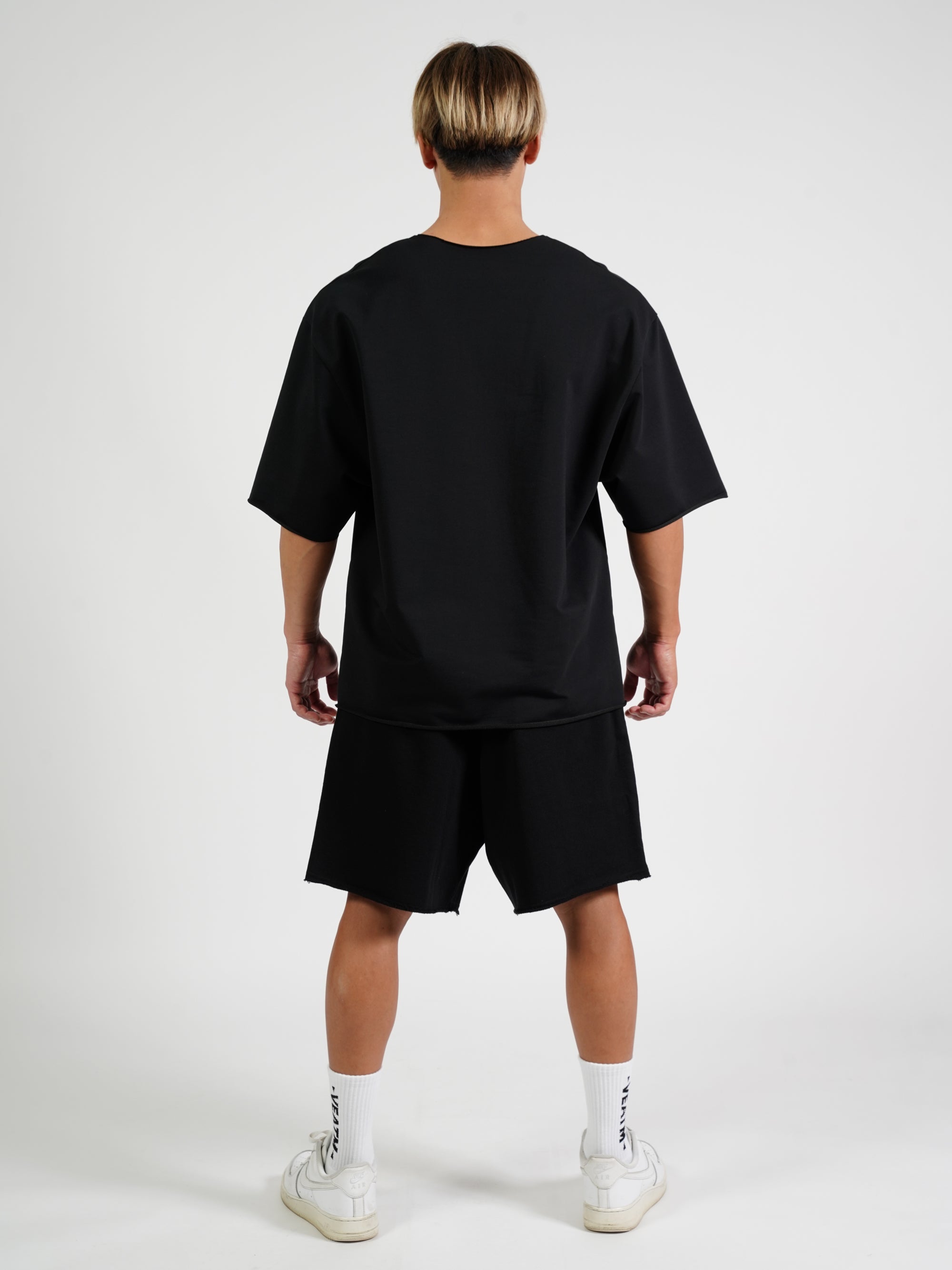 CUT-OFF SWEAT HALF PANTS