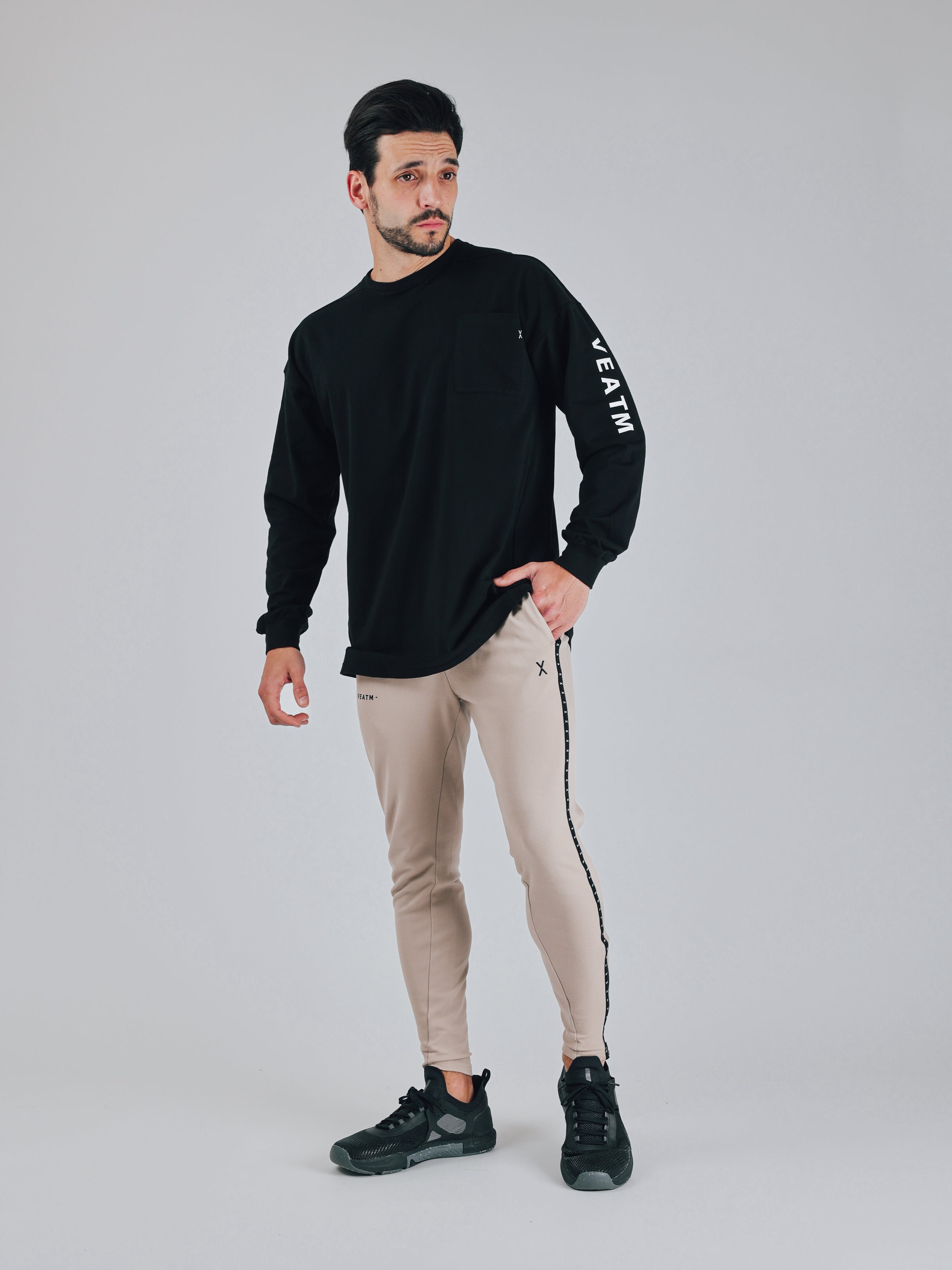 SLEEVE LOGO LONG T-SHIRT【BLACK】