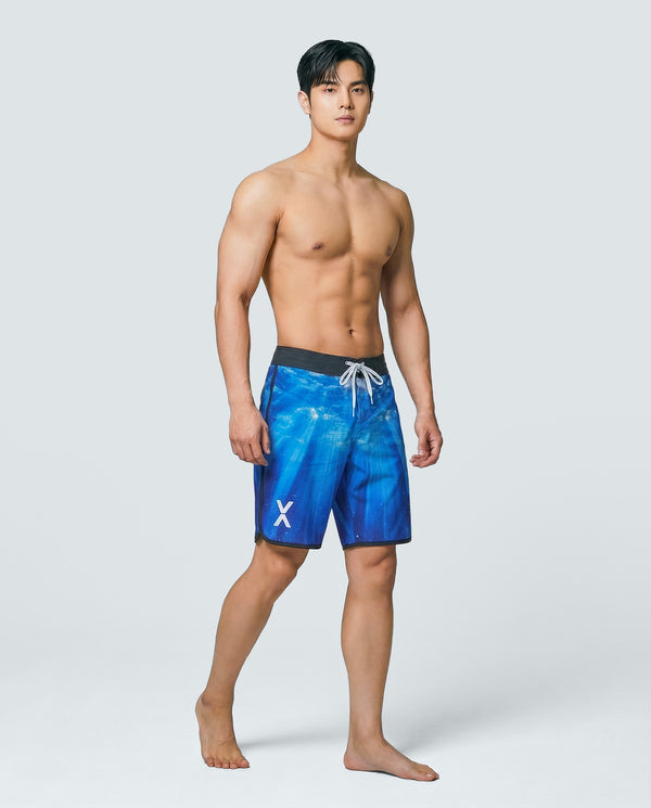 UNDER WATER BEAMS GRAPHIC SURF SHORTS