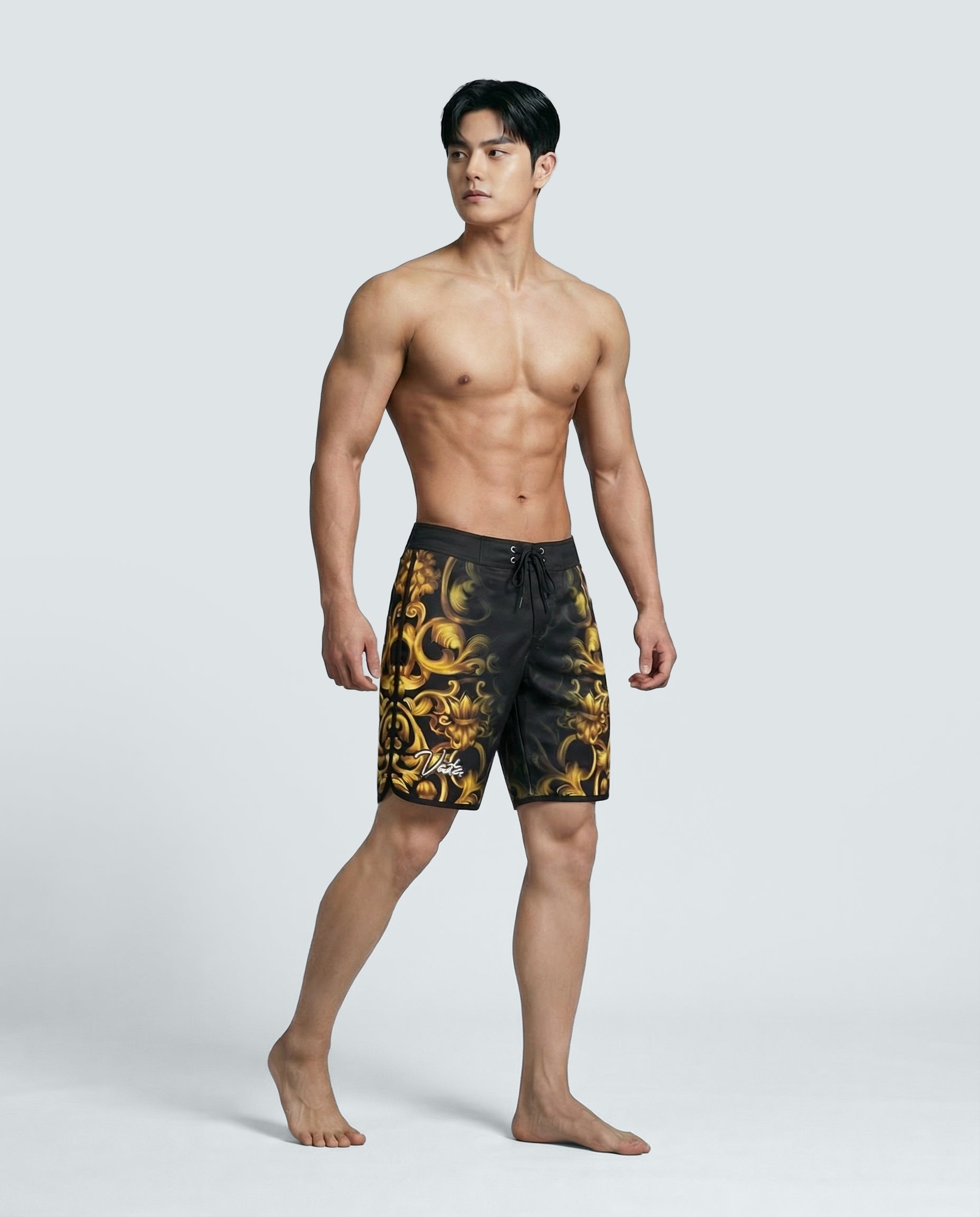 BAROQUE GRAPHIC SURF SHORTS