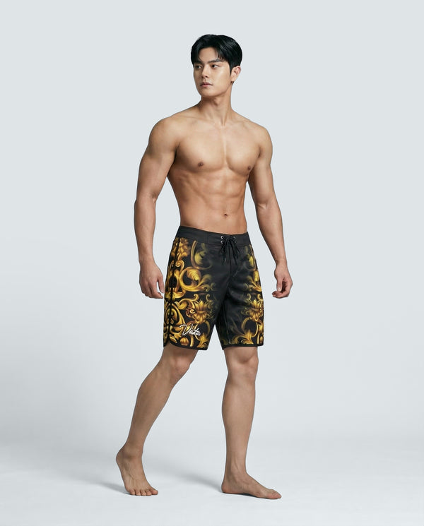 BAROQUE GRAPHIC SURF SHORTS