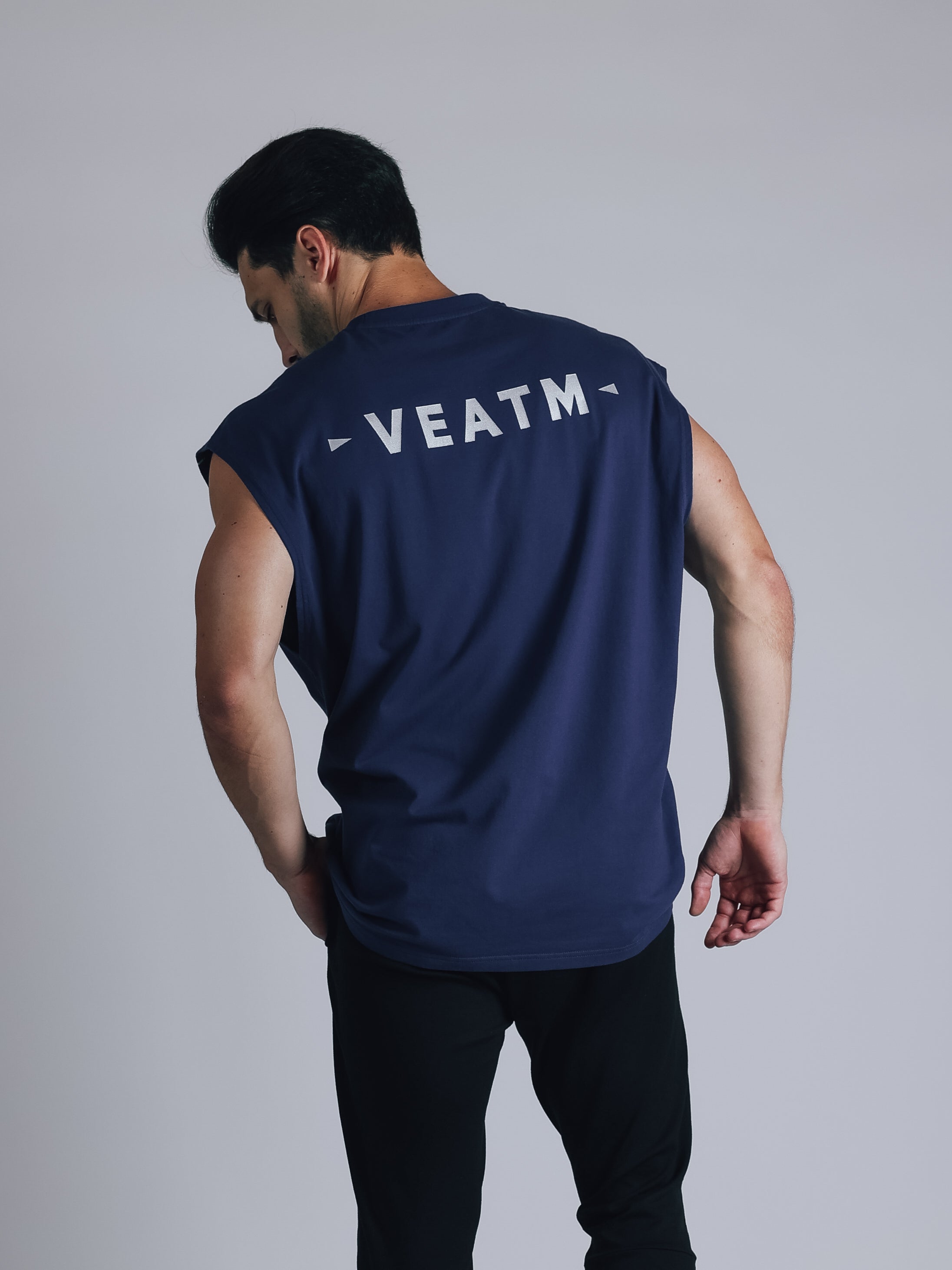 NO SLEEVE TOPS【NAVY】