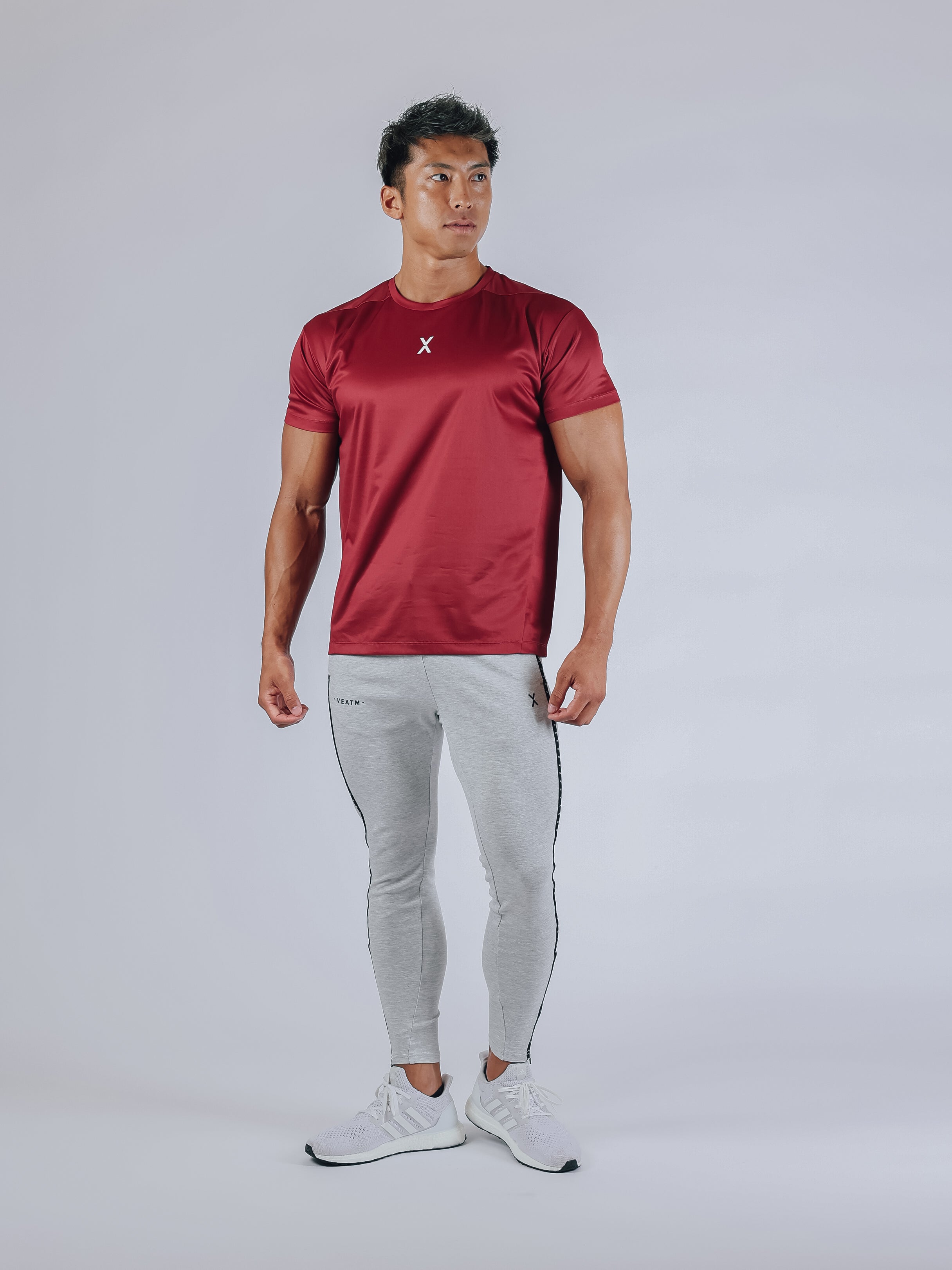 SHORT SLEEVE SLIM DRY T-SHIRT【BORDEAUX】
