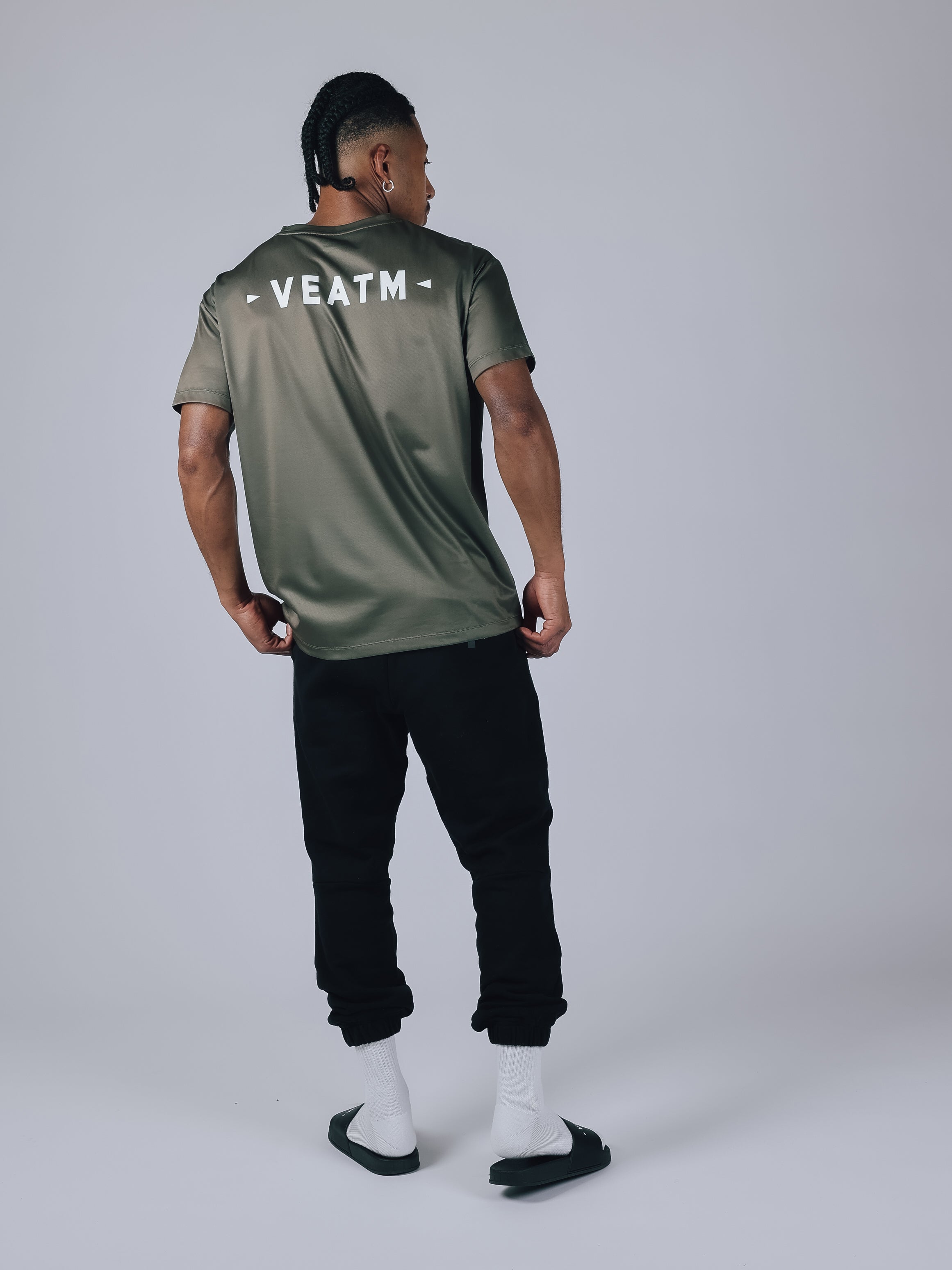 SHORT SLEEVE SLIM DRY T-SHIRT【KHAKI】