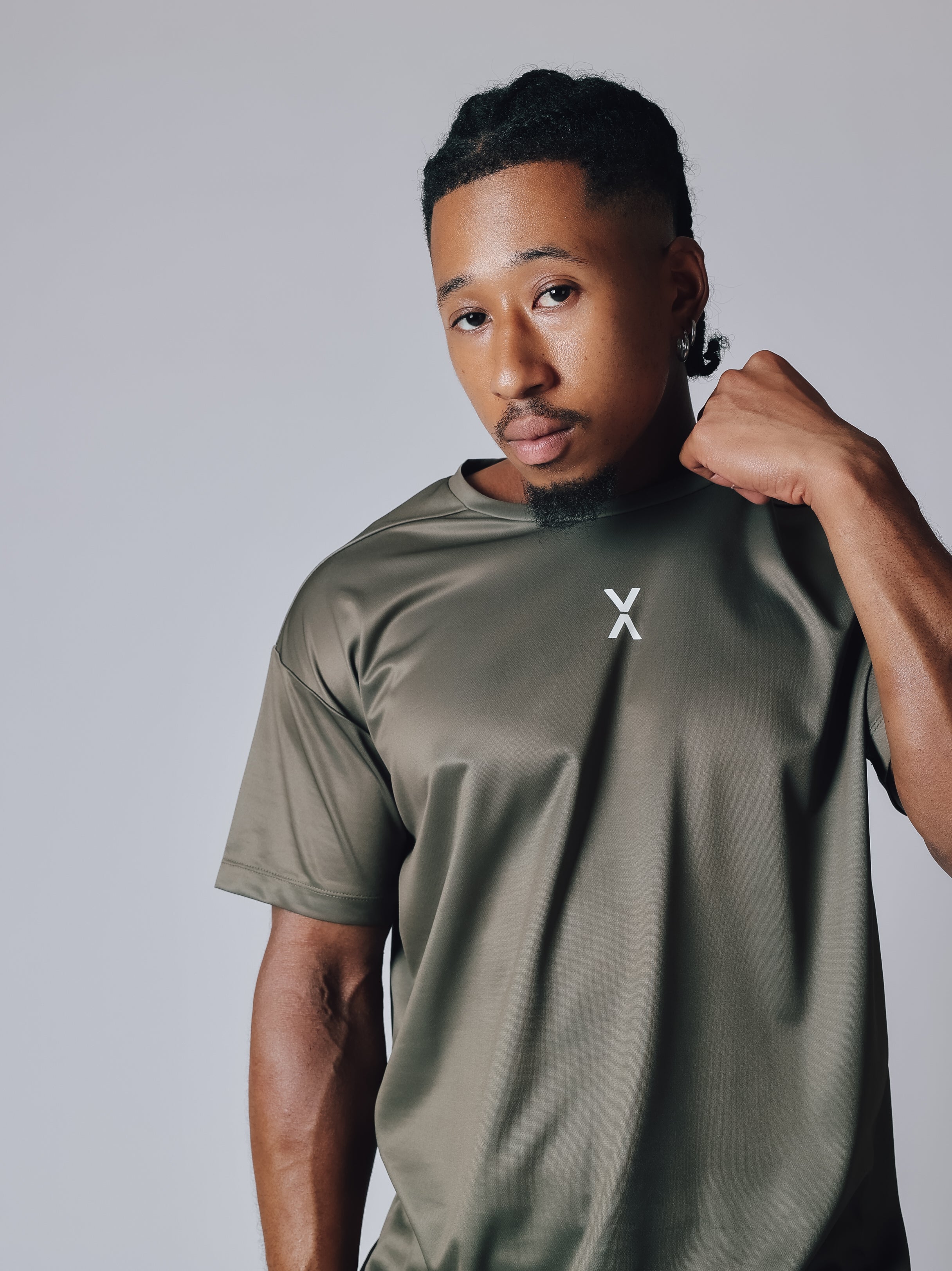 SHORT SLEEVE SLIM DRY T-SHIRT【KHAKI】