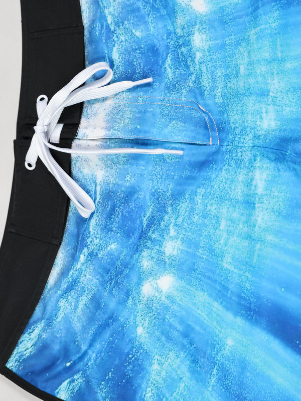 UNDER WATER BEAMS GRAPHIC SURF SHORTS