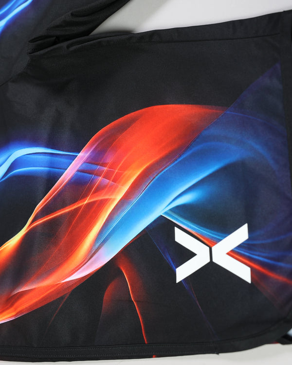 SPIRAL FLAME GRAPHIC SURF SHORTS