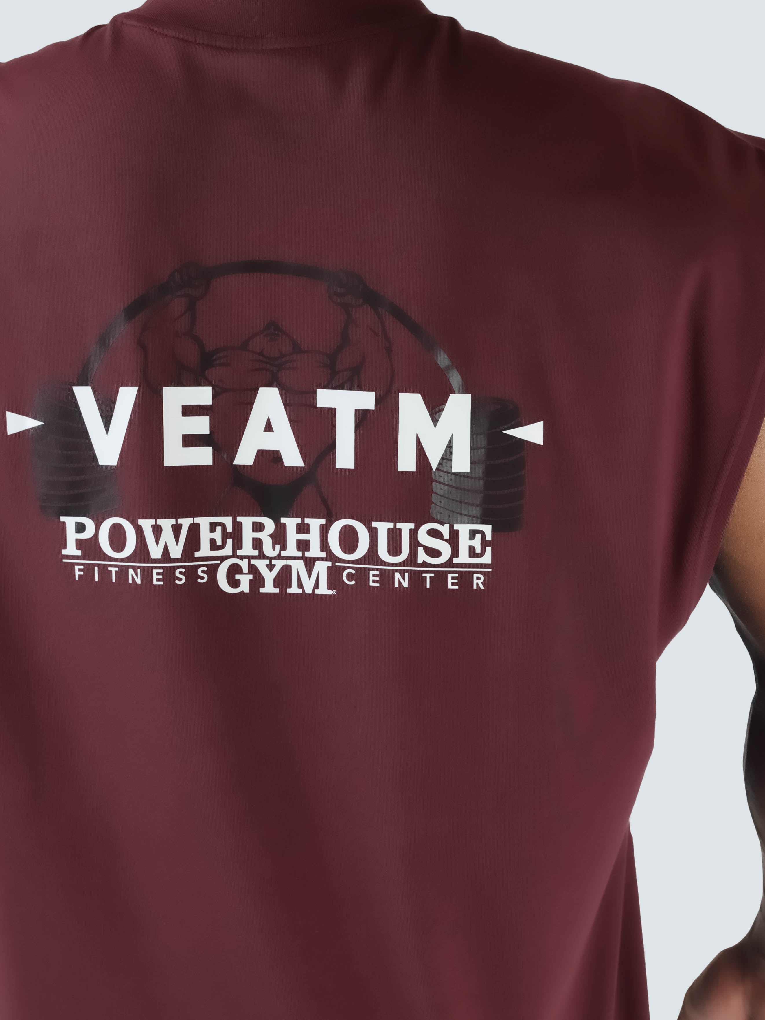 POWER HOUSE GYM LOGO NO SLEEVE TOPS