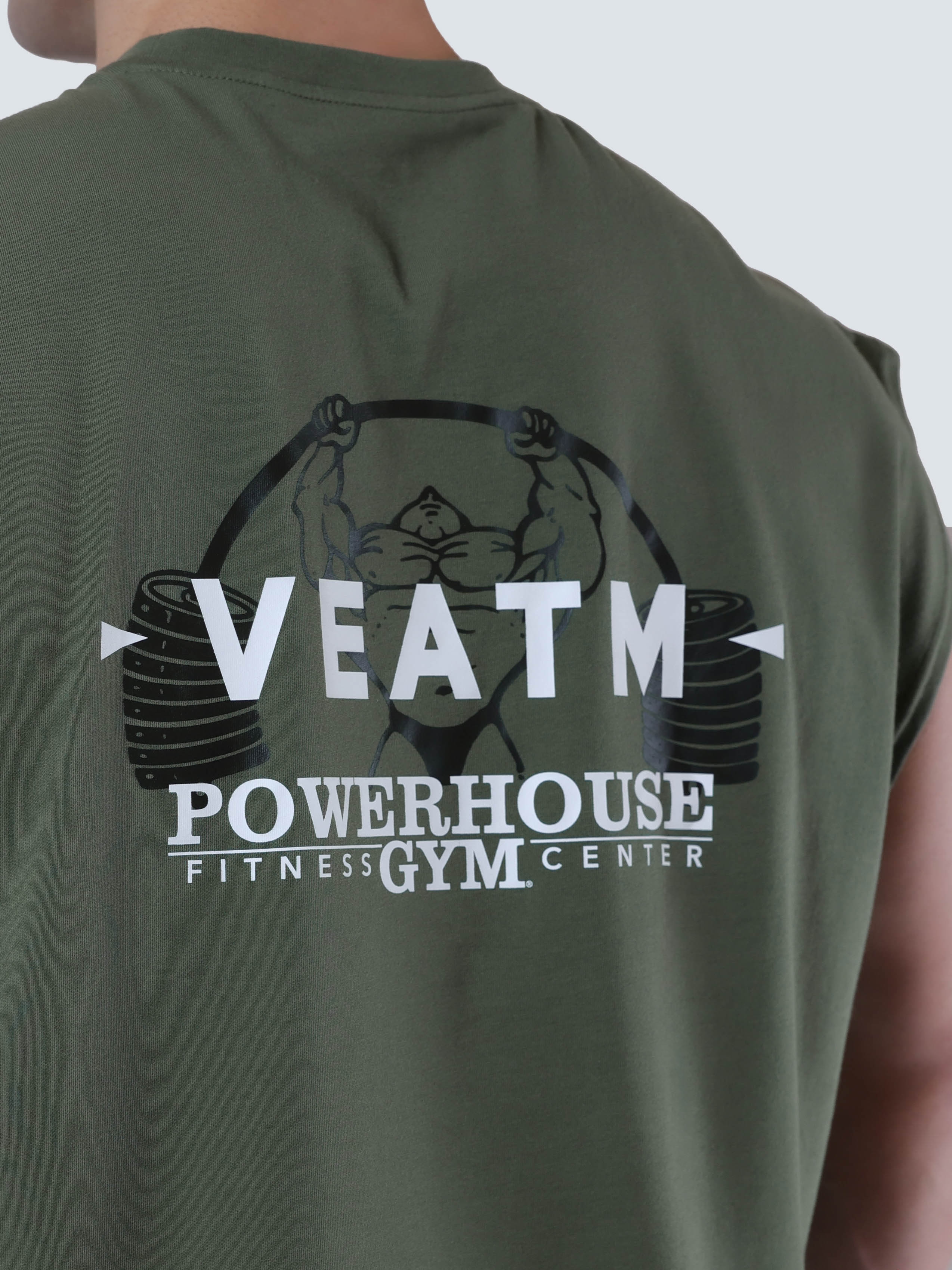 POWER HOUSE GYM LOGO NO SLEEVE TOPS