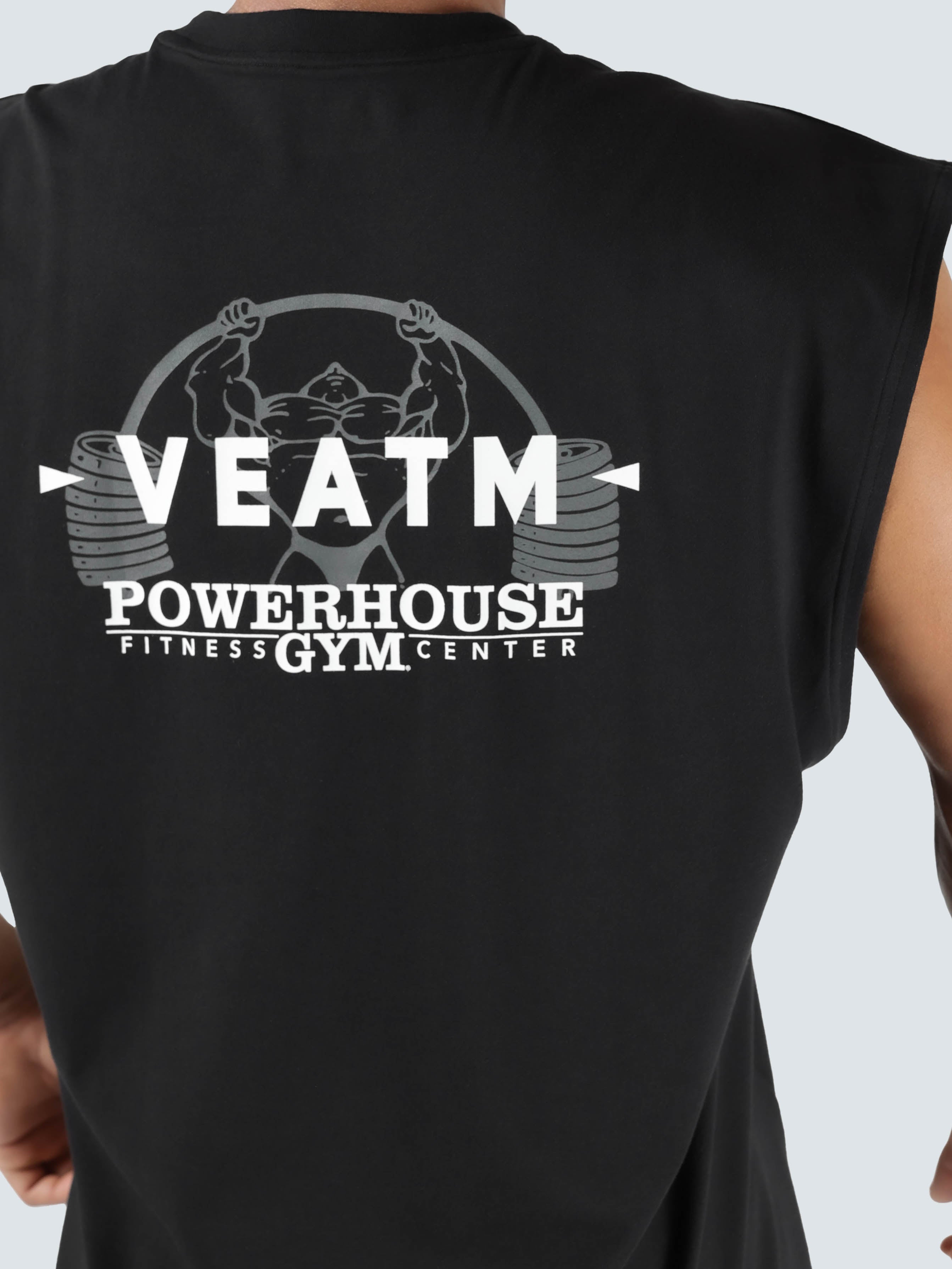 POWER HOUSE GYM LOGO NO SLEEVE TOPS