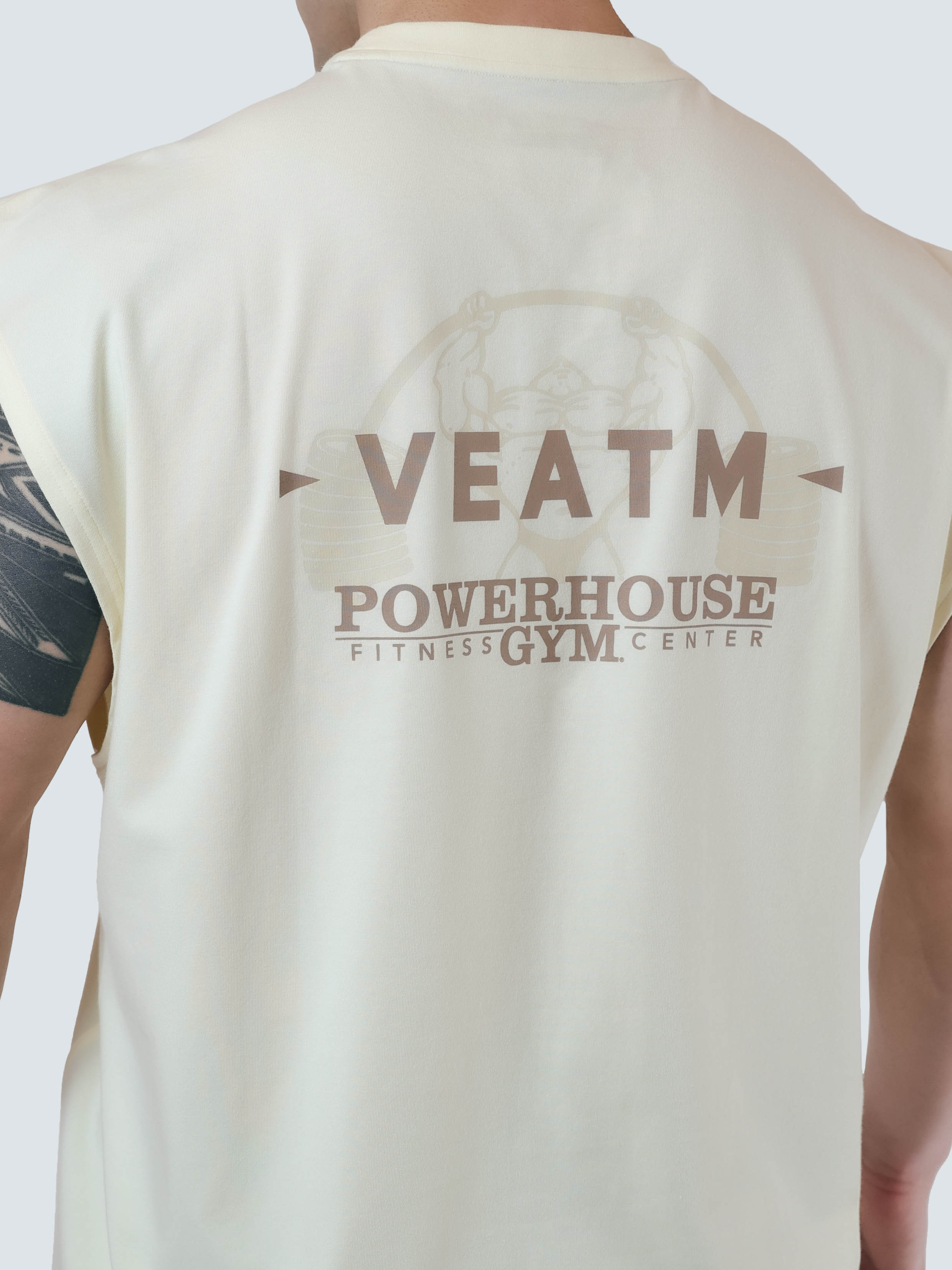 POWER HOUSE GYM LOGO NO SLEEVE TOPS