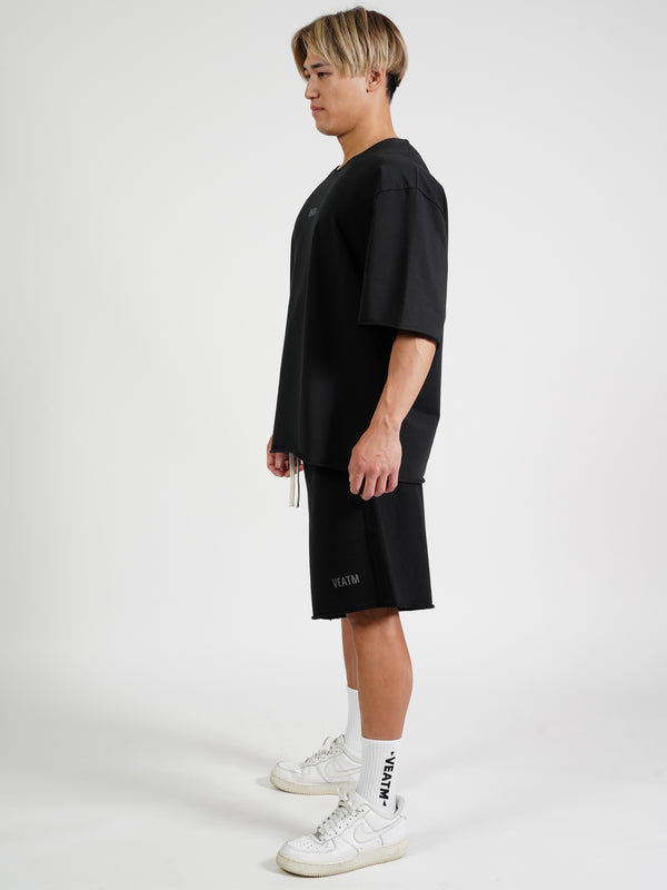 CUT-OFF SWEAT HALF PANTS