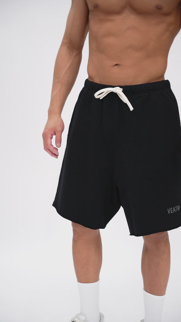 CUT-OFF SWEAT HALF PANTS